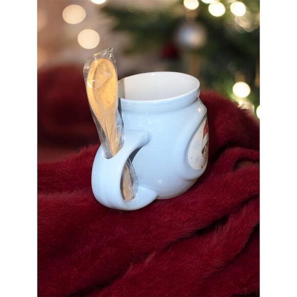 Elf on the Shelf Christmas Coffee Cocoa Mug Blue 4" Festive Holiday Decor EUC - Picture 4 of 7